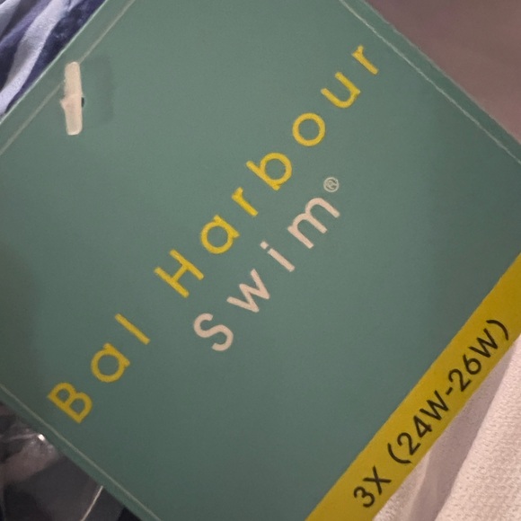 🔵 65 Bal Harbour Convertible Blouson Swimsuit Top NWT 3X strapless Tankini style - Picture 10 of 10